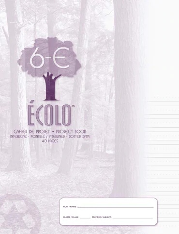 Écolo #6E Plain / Interlined-Dotted Notebook (40 pages)